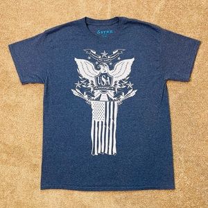USA American Eagle 5 Star T-shirt Men’s Sz Large